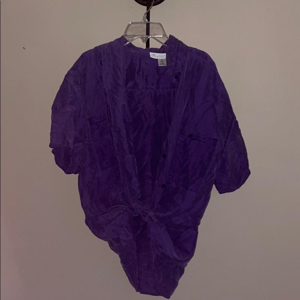 Vintage silk button down shirt